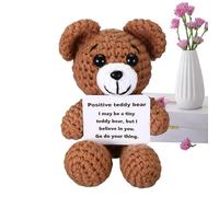 Bambola all'uncinetto - Giocattolo di peluche fatto a mano per bambini, orso di filo e tenero | Ideale per regalare ai bambini, decorazione per la scuola materna o da collezione, design adorabile e