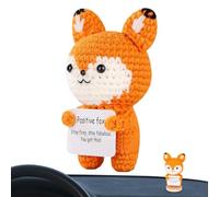 Bambola animale all'uncinetto - Divertente decorazione in miniatura Gag Animale per alleviare lo stress, adorabile decorazione da scrivania, scultura motivante carina, ricordo stravagante fatto a mano