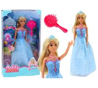 Bambola Anlily Principessa Sirena Vestito Blu con Spazzola