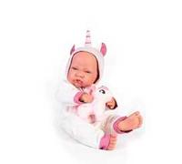 Bambola Appena Nata Nica con Cappotto e Peluche Unicorno