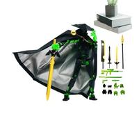 Bambola articolata multi-articolata stampata in 3D con mantello e cappello, bambola di generazione aggiornata | Action figure di spadaccino errante con armi e forme di mano | 13,5 cm 110 g