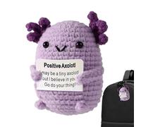 Bambola Axolotl lavorata a maglia, giocattolo dolce, peluche fatto a mano, figura Amigurumi Axolotl, mascotte motivata a mano, questo simpatico e morbido segno di spunta per animali è un