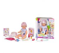 Baby born lena dottoressa 36cm, bambola con 7 funzioni per bambini da 1 anno, funziona senza batteria, con accessori come il dottore