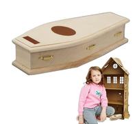 Bambola Bara - Arredamento Della Bara In Miniatura, Mobili Per La Casa Delle Bambole | Modello Mini Cof-fin Legno Incompiuto Per Compleanni, Vacanze O Qualsiasi Divertimento E Eccitazione Per Eventi P