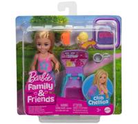 Barbie - Chlesea Zainetto Dolce Forno, bambola bionda con zaino indossabile e accessori a tema cucina per preparare dolcetti, giocattolo per bambini, 3+ anni, JBF46