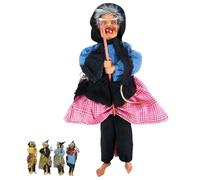 Bambola Befana 50 cm da Appendere con luci e suoni - Pupazzo Tradizionale con Appendino a molla elastica per Epifania - Decorazione Natale per Casa e Albero