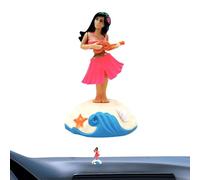 Bambola bobblehead hawaiana, decorazione per cruscotto, decorazione per auto con testa tremante, regalo per camera da letto, libreria, scrivania e tavolino da caffè