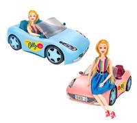 Bambola Braccia Gambe Snodabili con Auto Macchina Cabrio Decapottabile Veicolo