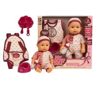 Bambola che Beve e fa Pipì Bambola Parlante con Biberon Set Pappa Accessori Lusso Bambolotto cm 32 Vestito Bambola Piangente Chiude gli Occhi Chiama Mamma Papa' Ciuccia Bambolotto come un Bambino Vero