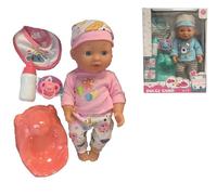 Bambola che Beve e fa Pipì con Vasino Biberon Ciuccio e Bavaglino Bambolotto cm 30 Dolci Cure Beve e fa Pipì come un Bambino Vero,Colori Assortiti Colore Casuale
