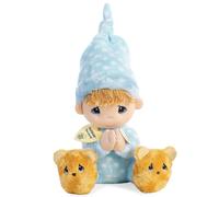 Bambola Collezionabile Preghiera Ragazzo Pigiama Blu Plush Precious Moments