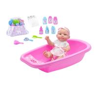 BAMBOLA CON ACCESSORI BAGNETTO RAUBER 28 CM 11 PEZZI VASCA- 2708+0116