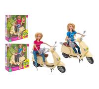 Bambola con Scooter Giallo Olly City Life - 2 Modelli Assortiti (Blu/Rosa)