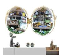 Bambola con shell Walnut, decorazioni di mini biblioteca, 2,75 pollici piccoli mondo in Nut | Materiale fai -da -te FARED MADE M RY | Ti ny wo rld wa lnut, 3d ni house lib ray home de cor d