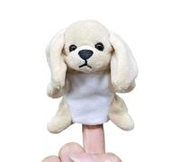 Bambola da dito in morbido peluche con cassaforte, cucciolo | Giocattolo interattivo a forma di animale, per la creatività, lo sviluppo sensoriale, la narrazione delle storie
