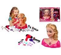 Bambola da Truccare con Phone Accessori Spazzola Set Make Up Trucco Parrucchiera