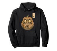 Bambola Daruma Giapponese Ukiyo-e Zucca Vintage Felpa con Cappuccio