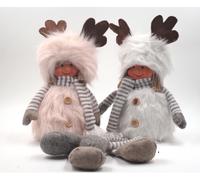 Bambola decorativa natalizia casa in stoffa 46 cm