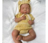 Bambola del bambino rinata in silicone realistica da 47cm, neonato addormentato realistico, ragazzo/ragazza, dipinto/non dipinto, regalo fatto a mano per anziani e bambini (Boy Painted#4)