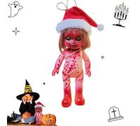 Bambola del bambino zombie di Halloween, bambola zombie ciondolo spaventoso con corda - Giorno del fantasma di Halloween Resurrezione Zombie Elf Doll Ornamento Ciondolo a forma di S per la decorazione