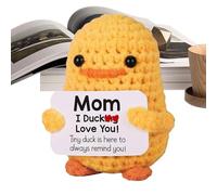 Bambola di all'uncinetto, peluche a forma di animali di supporto emotivo, divertente bambola con biglietto di affermazione, accessorio decorativo per soggiorno, camera dei bambini e camera da