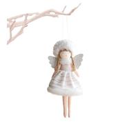 Bambola di angelo di Natale in peluche, decorazioni di angelo per Natale - Decorazioni natalizie decorative,Decorazione natalizia con angelo con piede Legato portatile per albero di Natale, finestra