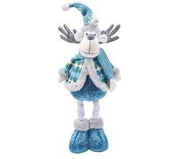 Bambola di Babbo Natale, pupazzo di Natale, pupazzo di neve, con gambe retrattili, decorazione da tavolo, autoportante per comodino, caminetto