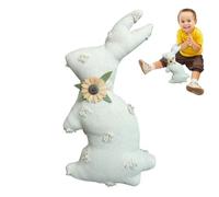 Bambola di coniglio, giocattolo per coniglietto, cuscino per bambini, coniglietto di peluche pasquale con motivo floreale, giocattolo in peluche, simpatico coniglietto, coppia di cuscini