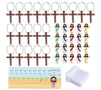Bambola di Cristo Gesù con carte, figure di Gesù sfuso,Biglietto di auguri di Gesù, Bambola di figure religiose, 20 pezzi | Figure da collezione nascondono e cercano piccoli ob