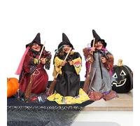 Bambola di di Halloween, decorazione della bambola di ,3 x bambola scopa da scrivania | Decorazione da polso da scrivania con accessori per la casa incantata per sfondi e scenari