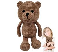 Bambola di orso lavorato a maglia, giocattolo con orso all'uncinetto - Simpatico peluche di peluche Pet Chew Toy | Strumento comfort per bambini, pupazzo di orso ripieno per bambini, proprietari di