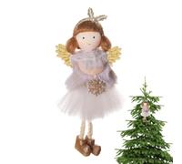 Bambola di peluche a forma di angelo, decorazione natalizia, peluche | ciondolo a forma di fata, un ricordo ideale che migliora le celebrazioni natalizie e delizia i più piccoli