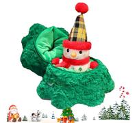 Bambola Di Peluche Di Natale Ca-rino | Bambola Di Peluche Di Albero Di Natale Con Babbo Na-tale/Mela/Pupazzo Di Neve All'interno | Animali Di Pe-luche Di Babbo Na-tale Morbido Per Camera Da Letto (C)