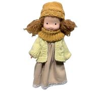 Bambola di pezza da 9, 5 pollici, morbida bambola di pezza in stile cartone animato per bambine con tutina, piccole e adorabili bambole per bambine, regalo di Natale, compleanno, battesimo, stile
