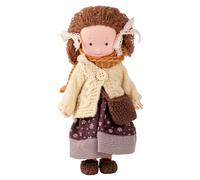 Bambola di pezza da 9, 5 pollici, morbida bambola di pezza in stile cartone animato per bambine con tutina, piccole e adorabili bambole per bambine, regalo di Natale, compleanno, battesimo, stile
