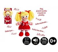 Bambola di pezza Lucinka 30 cm che canta in ceco