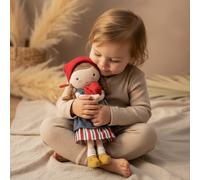 Bambola di pezza personalizzata Rosa con tulipano & nome – 35 cm – Senza personalizzazione
