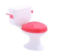 Bambola di Plastica riutilizzabile Carino Closestool Fare Sembra Giocare Giocattoli per Mobili Casa delle bambole Casa Gioco Accessori Giocattoli Piccolo Toil