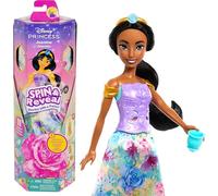 Bambola-Disney Princess Spin & Reveal, Jasminel,bambola + 10 accessori a sorpresa-Mattel-Eta3+
