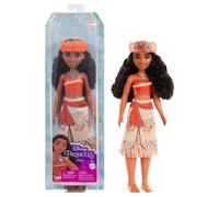 Disney princess - vaiana, bambola snodata con capi e accessori scintillanti ispirati al film disney, giocattolo per bambini, 3+ anni, hpg68
