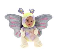Bambola Farfalla Peluche BeBe con Ali Glitter 23cm in 3 colori