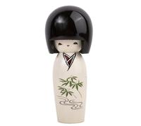 bambola giapponese Asuka 14 cm - Kokeshi Kimono in legno di bambù - Colore bianco - Figurina decorativa giapponese - Kokeshi tradizionale giapponese - Idea regalo decorativa asiatica originale