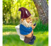 Bambola gnome elfo statuetta paesaggio telefono toilette statua per delizie all'