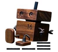 Bambola in legno con piedi agitanti, action figure che tremano i piedi, ornamento per auto, giocosa auto attivata dal movimento, divertente decorazione da scrivania in legno per casa, camera da letto