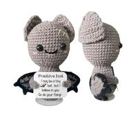 Bambola in tessuto divertente: regalo di animali all'uncinetto da , abbraccio in peluche | Bat Buddy Buddy con scheda di messaggio per alleviare l'ansia, gioia presente per n