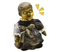 Bambola inquietante 13,4 pollici di bambole di Halloween da camminare per la bambola spaventosa con occhi illuminati, suoni horror & movimenti, orrore alimentato a batteria per le decorazioni di Hall