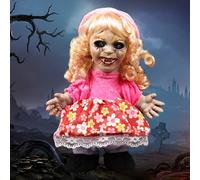 Bambola inquietante, Bambole di Halloween da 11, 8 Pollici, Bambola Spaventosa Animata con Occhi Luminosi, Suoni Horror e movimenti, Bambole Horror alimentate a Batteria per Decorazioni.