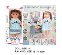 Bambola Kinga con Tavolo da Toilette e Accessori