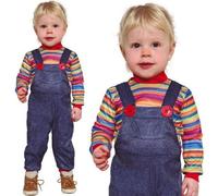 Bambola malvagia Chucky Halloween bambino costume carnevale horror 12-24 mesi