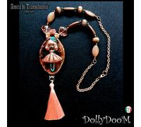 Bambola Marrone Gioiello Collana Pendente Pendaglio Ciondolo Bigiotteria Amuleto